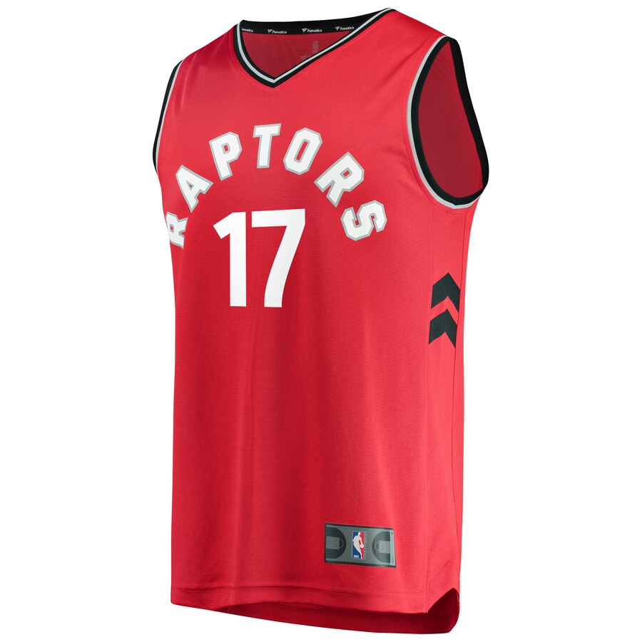 Alternative view of Jonas Valanciunas Toronto Raptors Fanatics Branded Youth Fast Break Basketball Jersey Red - Icon Edition
