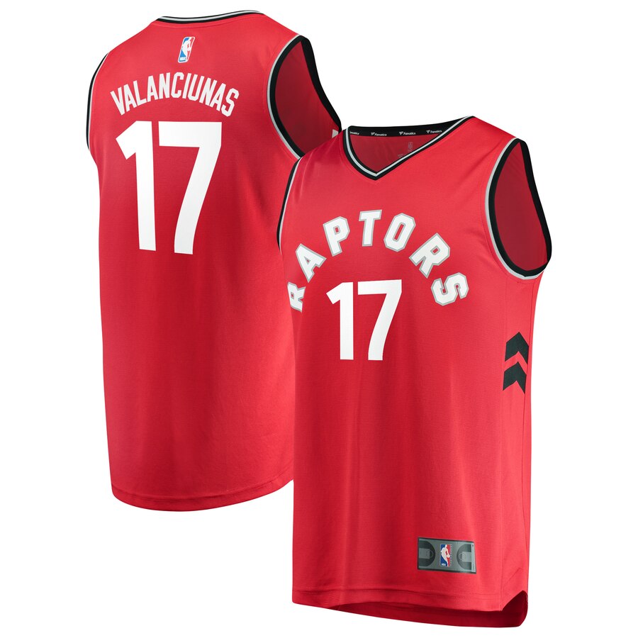 Jonas Valanciunas Toronto Raptors Fanatics Branded Youth Fast Break Basketball Jersey Red - Icon Edition