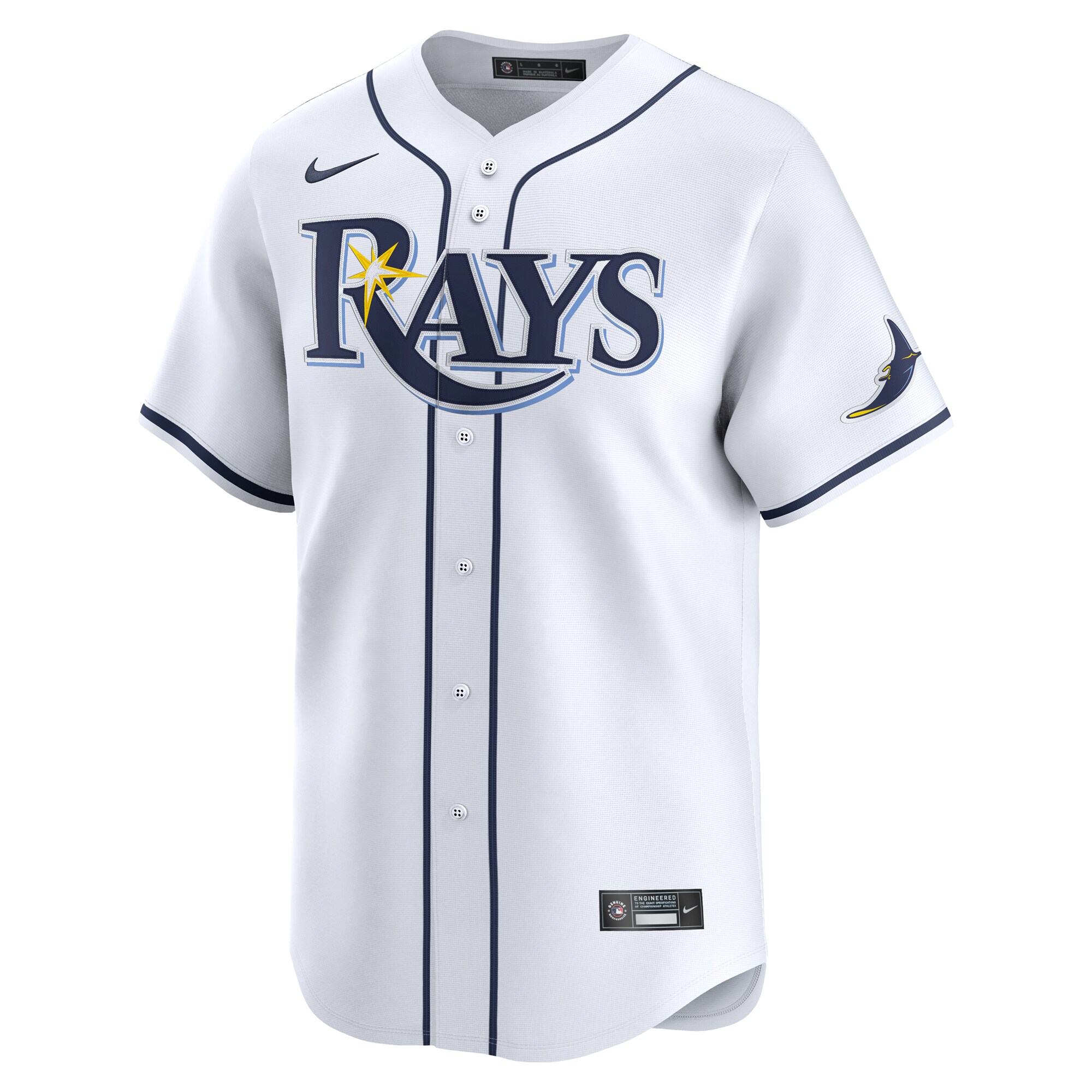 Alternative view of Jonathan Aranda Tampa Bay Rays Home Limited Player Baseball Jersey - White