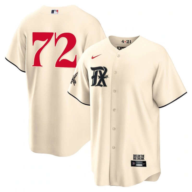 Jonathan Hernández 72 Texas Rangers 2023 City Connect Game Jersey - Cream - JS124 