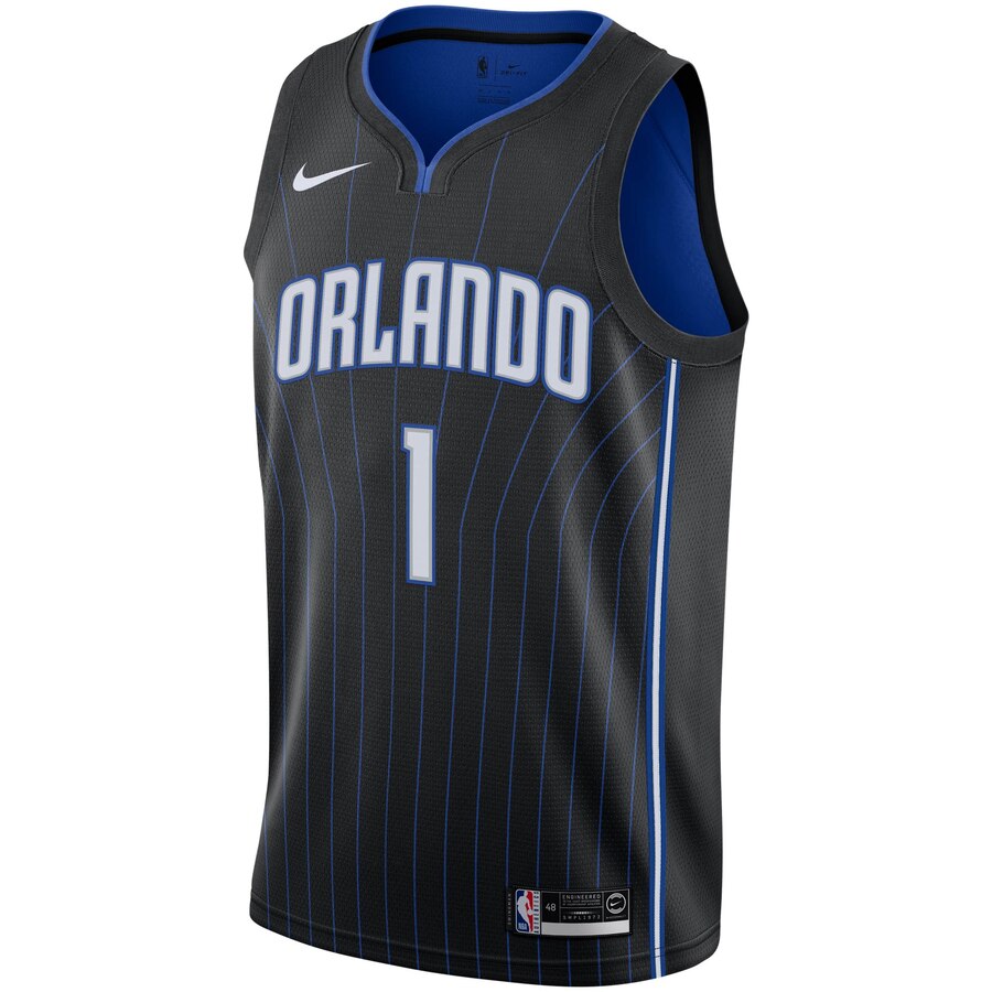 Alternative view of Jonathan Isaac Orlando Magic 2019/2020 Swingman Basketball Jersey - Icon Edition - Black