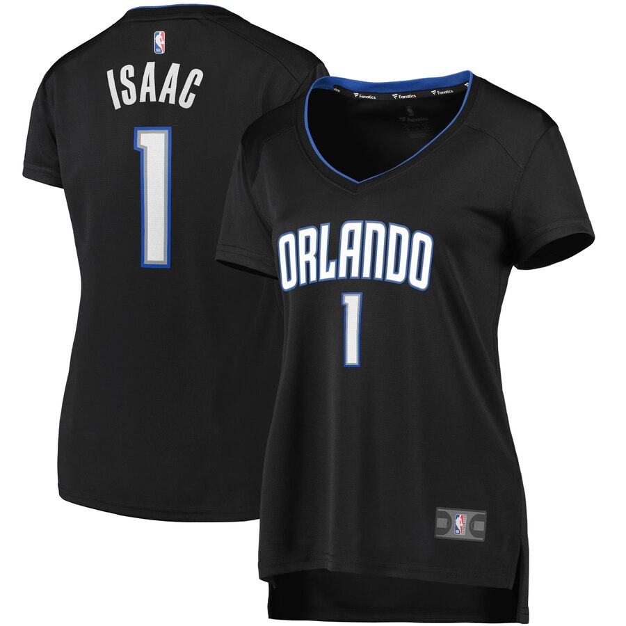 Jonathan Isaac Orlando Magic Fanatics Branded Women's 2019 Fast Break Replica Player Jersey Black - Icon Edition