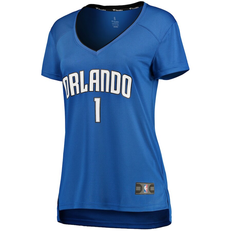 Alternative view of Jonathan Isaac Orlando Magic Fanatics Branded Women's Fast Break Player Jersey - Icon Edition - Blue
