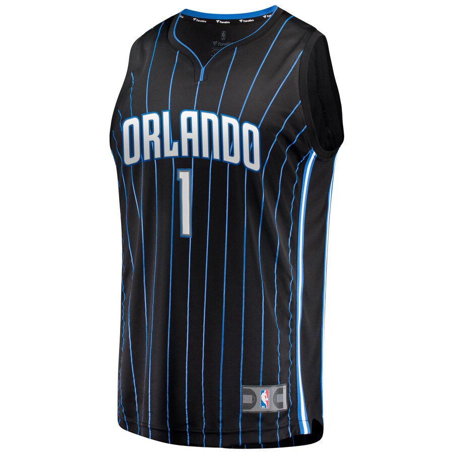 Alternative view of Jonathan Isaac Orlando Magic Fanatics Branded Youth 2019 Fast Break Jersey Black - Icon Edition