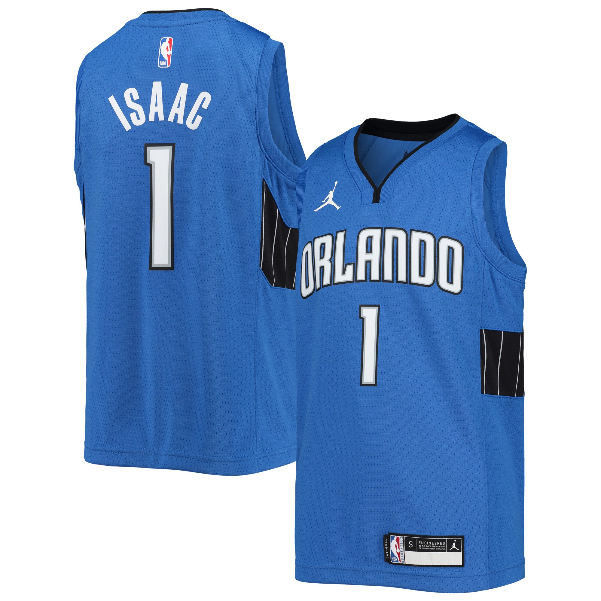 Jonathan Isaac Orlando Magic Jordan Brand Youth 2020/21 Player Basketball Jersey - Statement Edition - Blue
