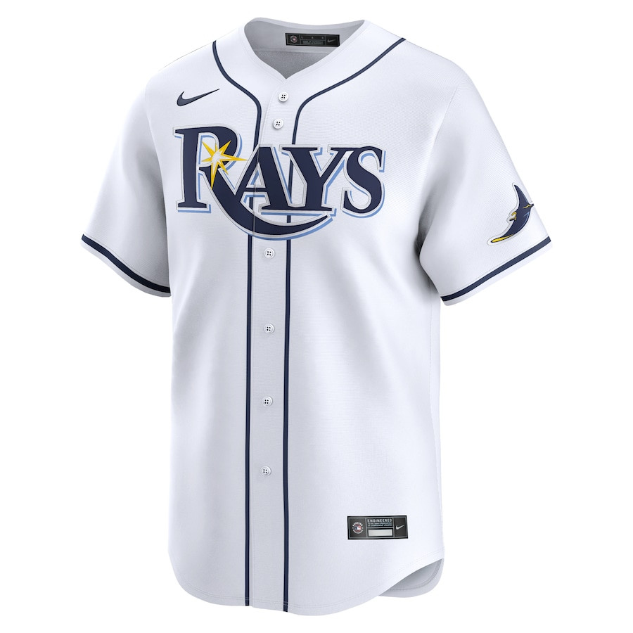 Alternative view of Jonny DeLuca 21 Tampa Bay Rays Home Limited Men Baseball Jersey - White - JS620 