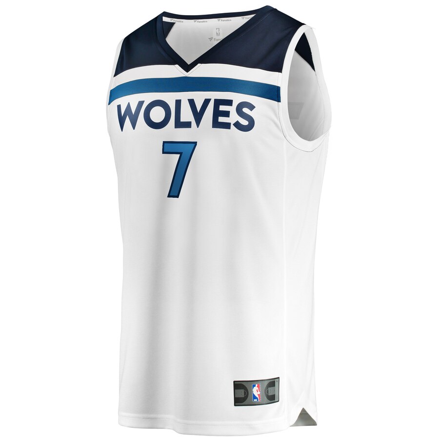 Alternative view of Jordan Bell Minnesota Timberwolves Fanatics Branded Fast Break Replica Player Basketball Jersey White - Association Edition