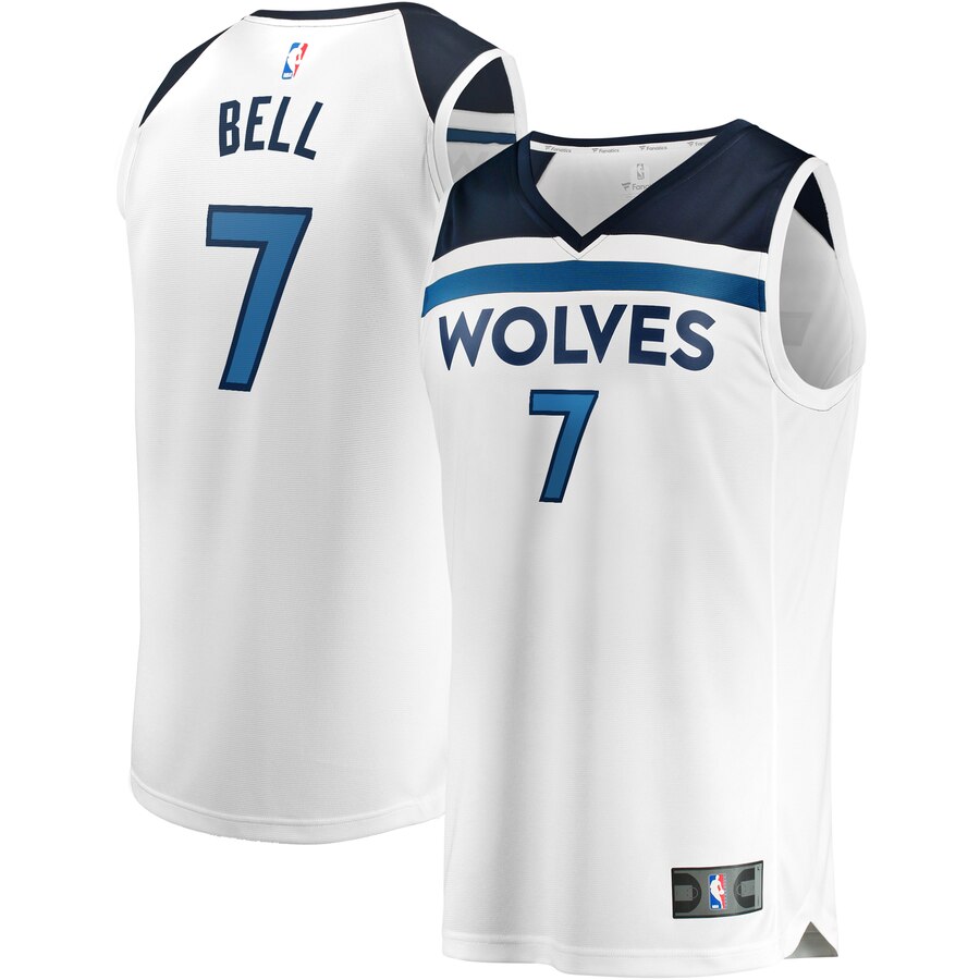 Jordan Bell Minnesota Timberwolves Fanatics Branded Fast Break Replica Player Basketball Jersey White - Association Edition