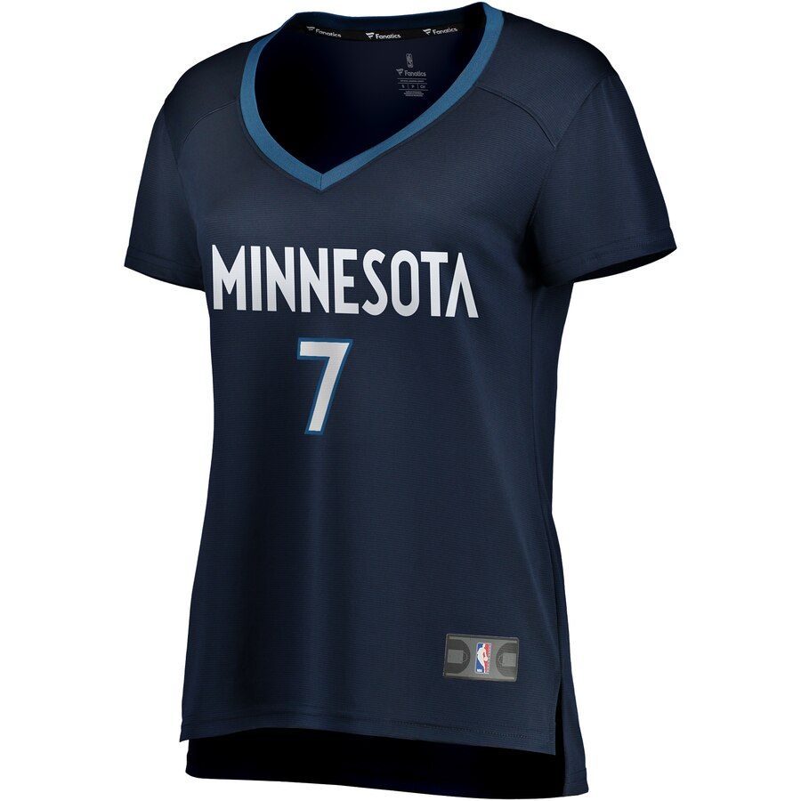 Alternative view of Jordan Bell Minnesota Timberwolves Fanatics Branded Women's Fast Break Replica Player Basketball Jersey - Icon Edition - Navy