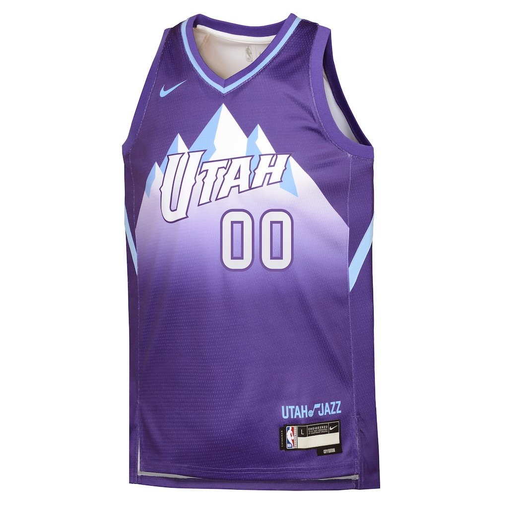 Alternative view of Jordan Clarkson 00 Utah Jazz 2024/25 Swingman Player YOUTH Hockey Jersey - City Edition - Purple - JS401 