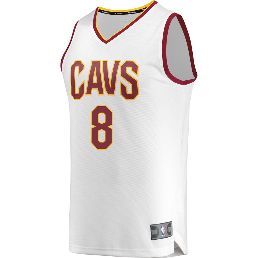 Alternative view of Jordan Clarkson Cleveland Cavaliers Fanatics Branded Fast Break Replica Basketball Jersey White - Association Edition