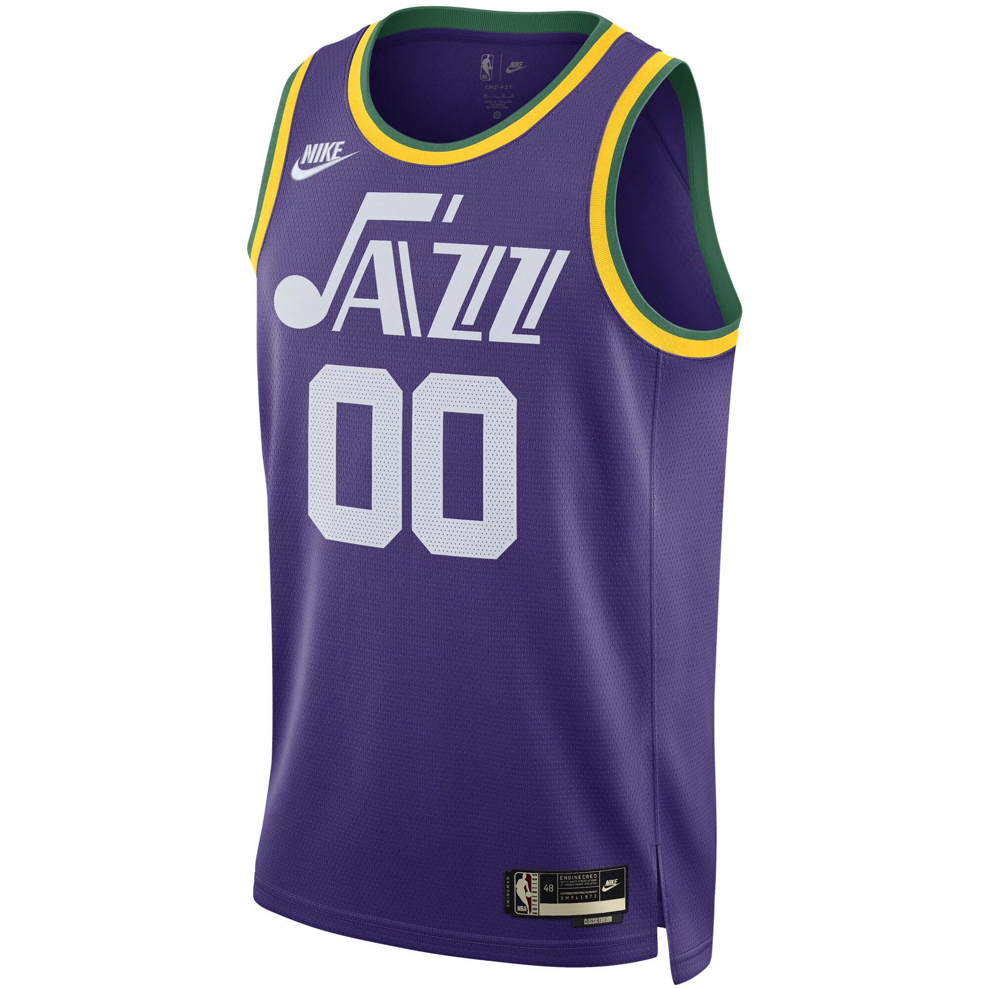 Alternative view of Jordan Clarkson Utah Jazz Unisex Swingman Replica Basketball Jersey - Classic Edition - Purple