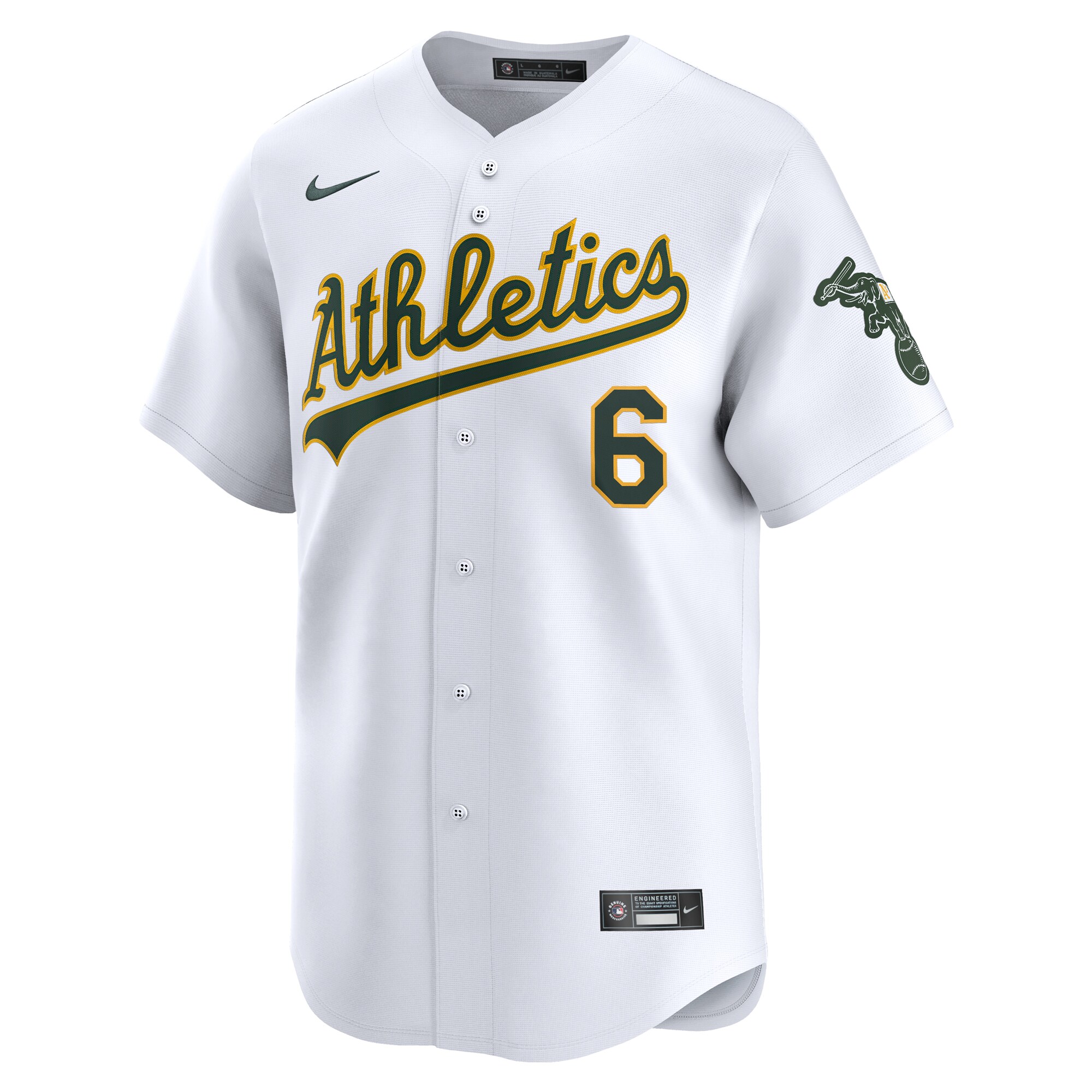 Alternative view of Jordan Diaz Oakland Athletics Home Limited Player Baseball Jersey - White