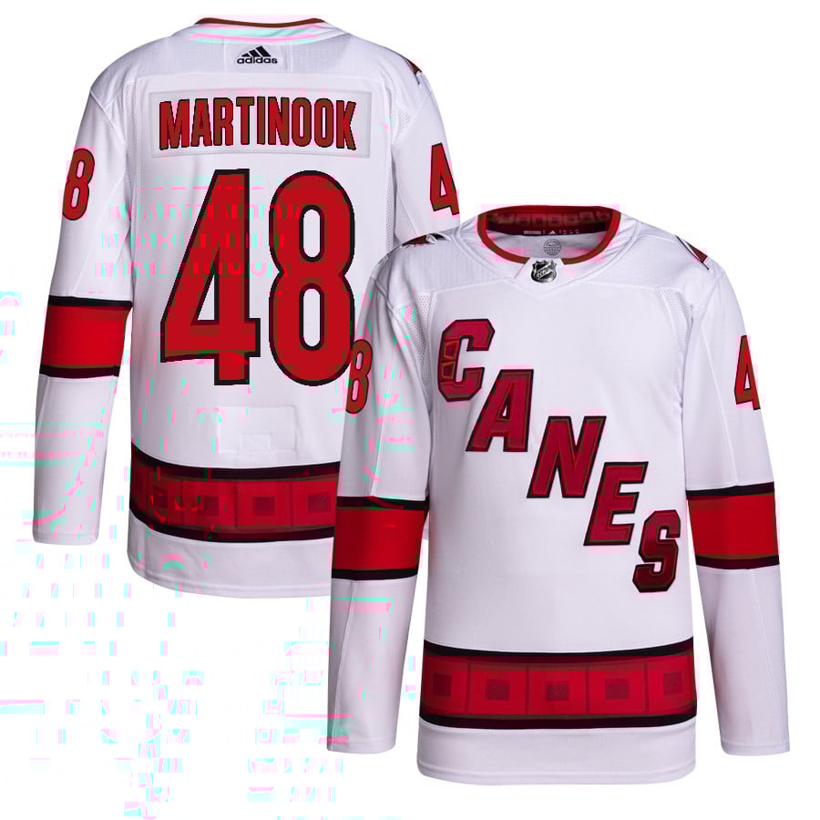 Jordan Martinook 48 Carolina Hurricanes Away Primegreen Hockey Jersey - Men, White - JS135 