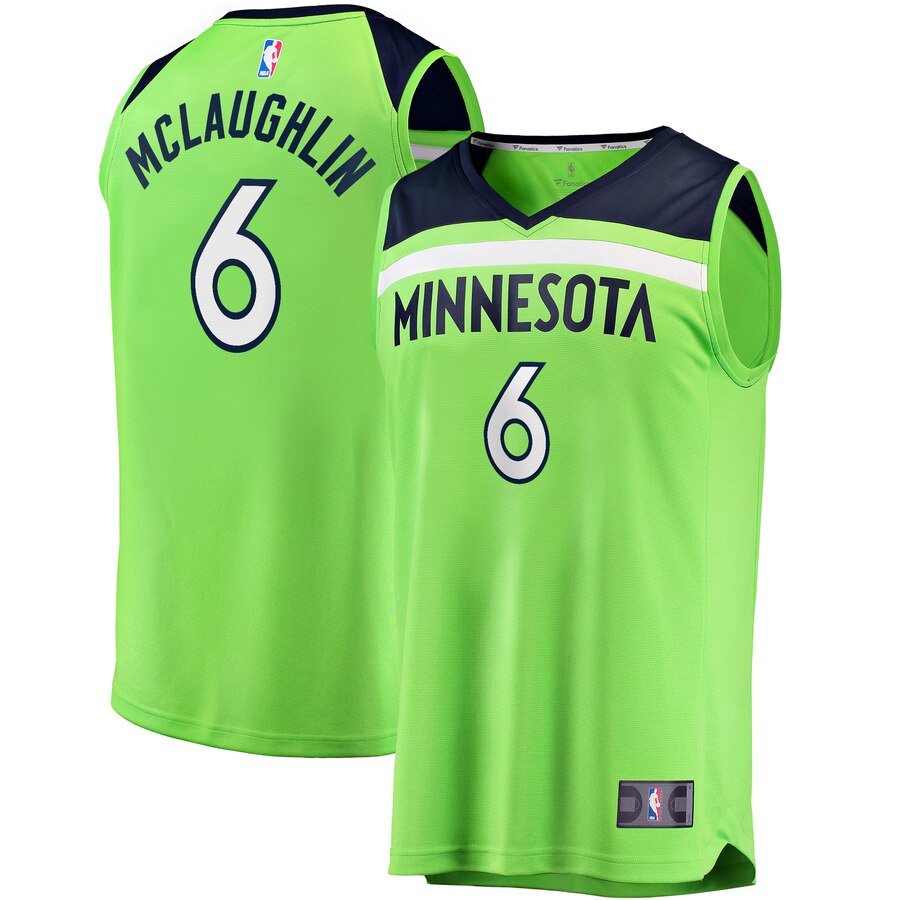 Jordan Mclaughlin Minnesota Timberwolves Fanatics Branded Fast Break Player Basketball Jersey - Statement Edition - Green