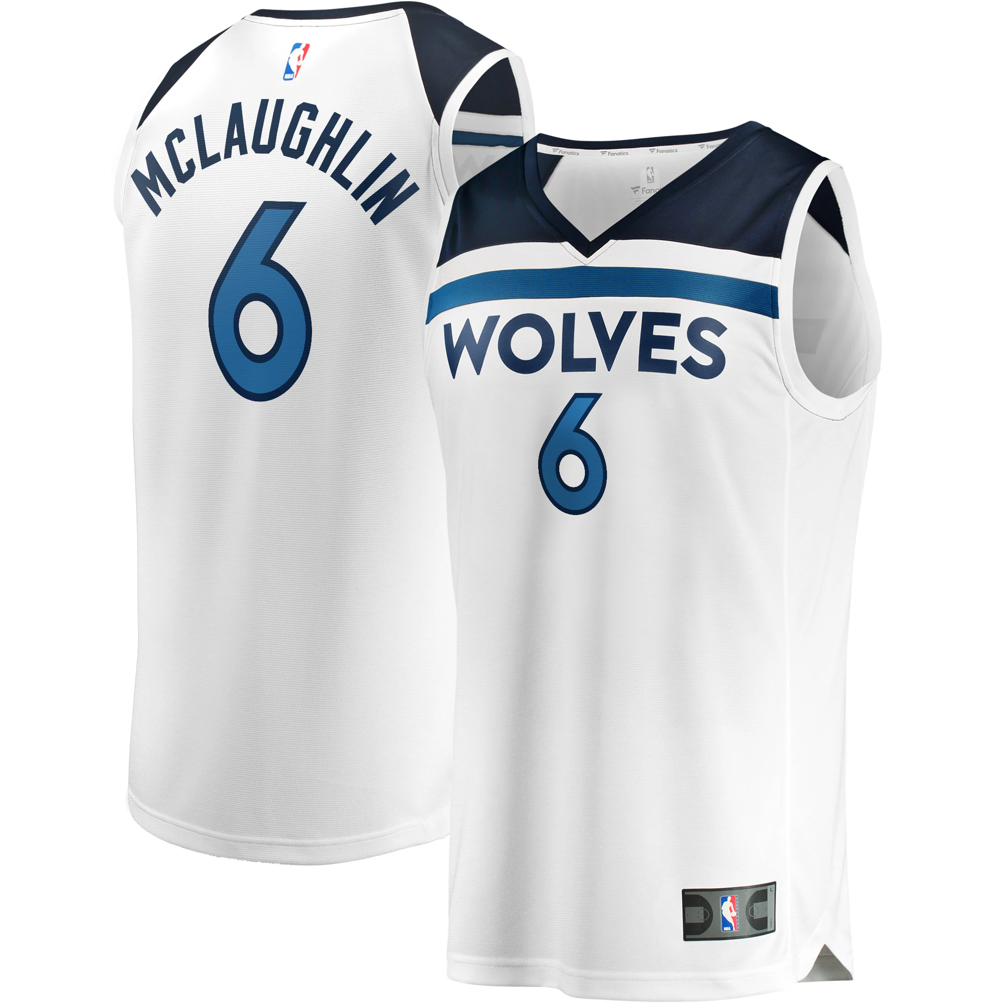 Jordan Mclaughlin Minnesota Timberwolves Fanatics Branded Fast Break Player Basketball Jersey – Association Edition – White