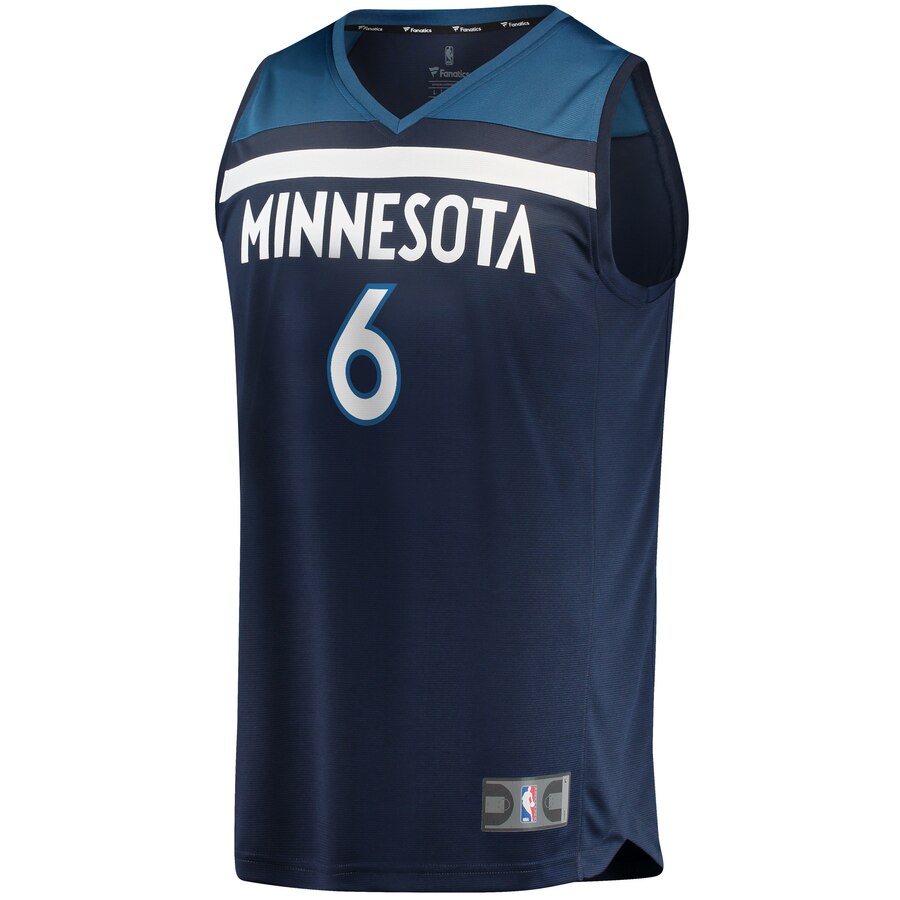 Alternative view of Jordan Mclaughlin Minnesota Timberwolves Fanatics Branded Fast Break Player Basketball Jersey – Icon Edition – Navy