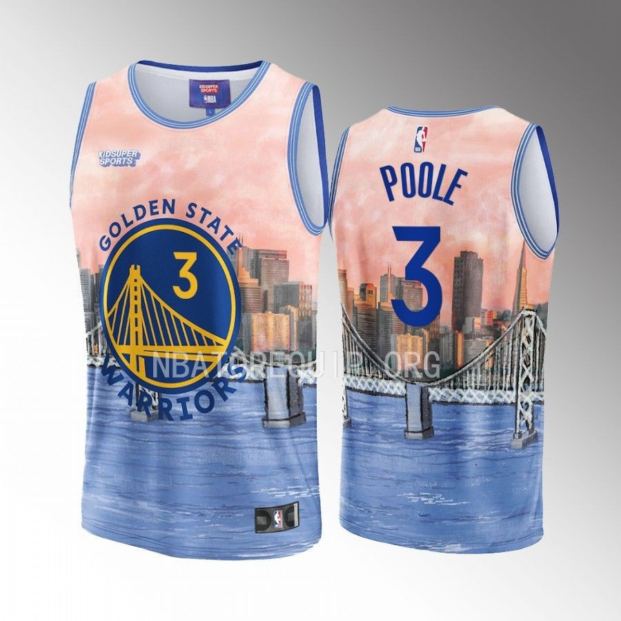 Jordan Poole 3 Golden State Warriors NBA & KidSuper Studios Unisex Hometown Basketball Jersey - JS928 