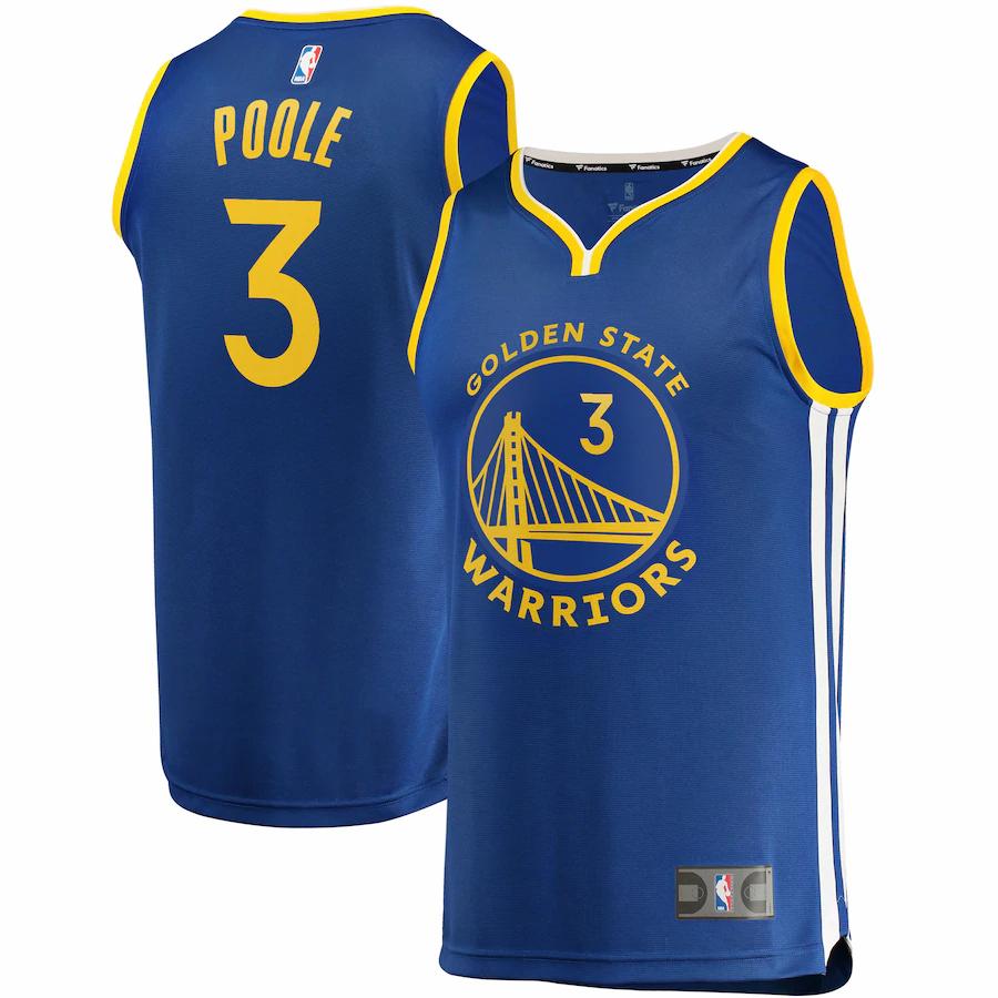 Jordan Poole Golden State Warriors Fanatics Branded Fast Break Replica Player Team Basketball Jersey - Icon Edition - Royal
