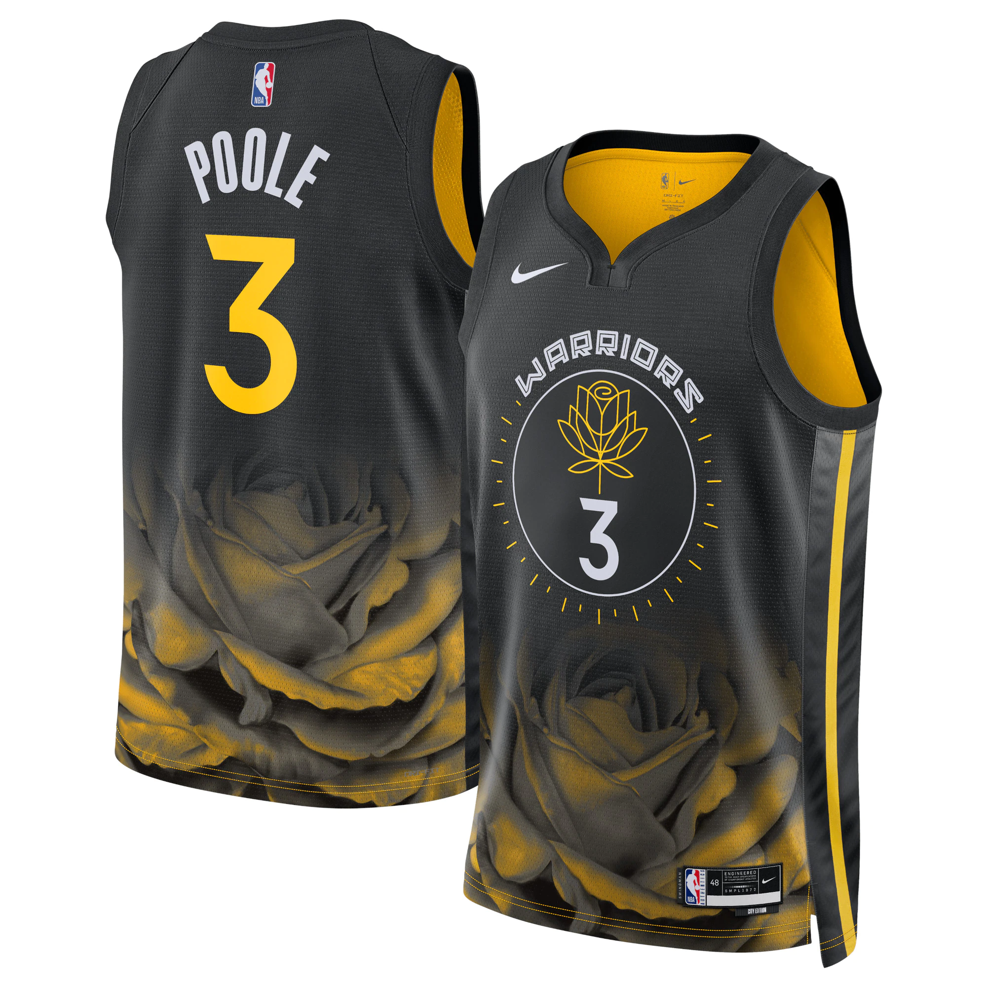 Jordan Poole Golden State Warriors Unisex 2022/23 Swingman Basketball Jersey - City Edition - Black