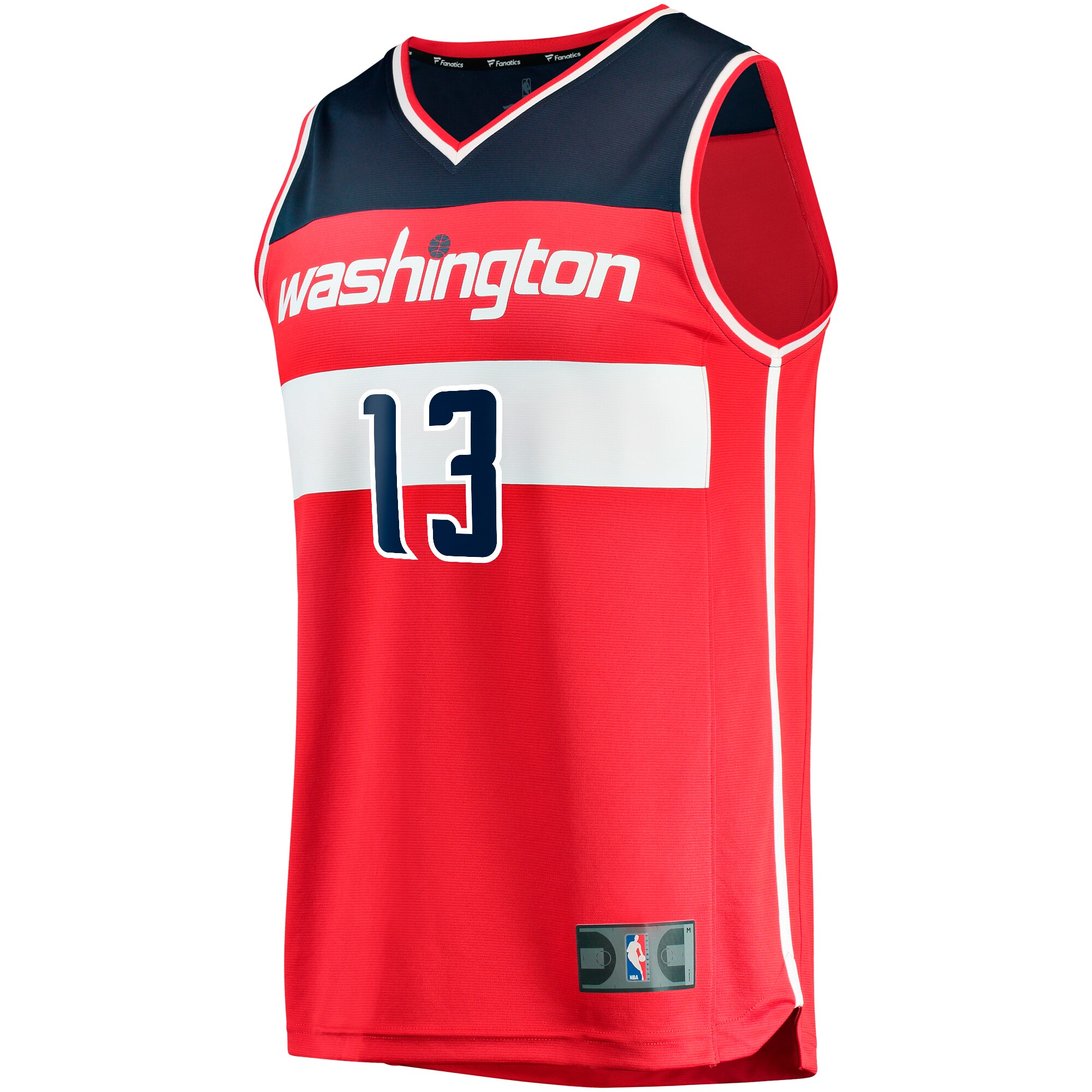 Alternative view of Jordan Poole Washington Wizards Fanatics Fast Break Player Basketball Jersey - Icon Edition - Red