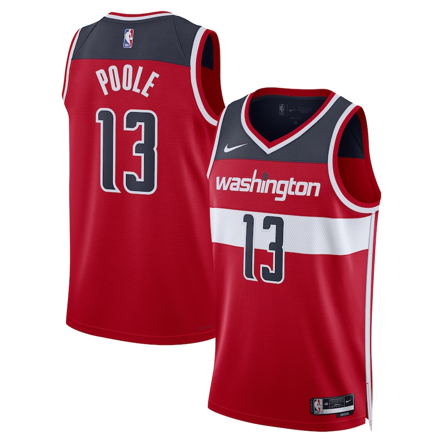 Jordan Poole Washington Wizards Unisex Swingman Basketball Jersey - Icon Edition - Red 