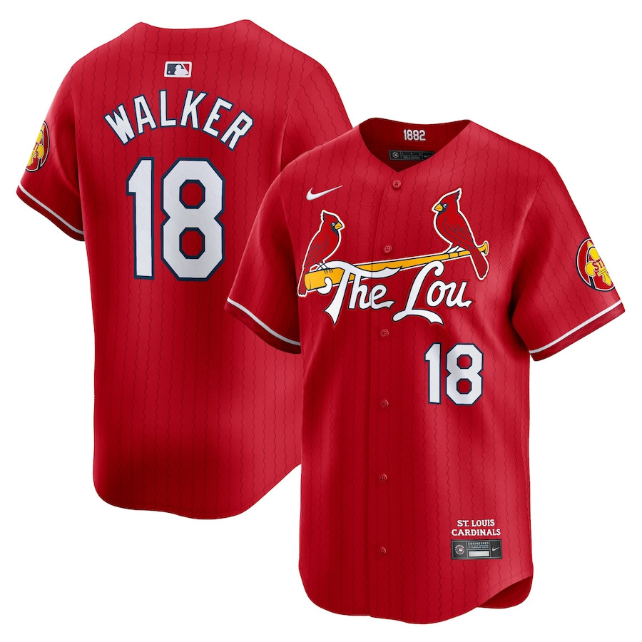 Jordan Walker 18 St. Louis Cardinals 2024 City Connect Limited Men Baseball Jersey - Red 