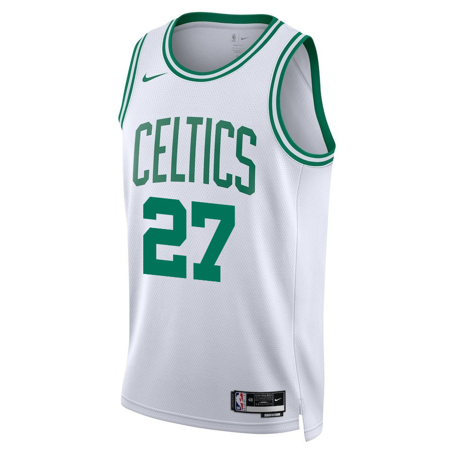 Alternative view of Jordan Walsh 27 Boston Celtics 2024 FINALS PATCH Swingman Basketball Jersey - Association Edition - White - JS886