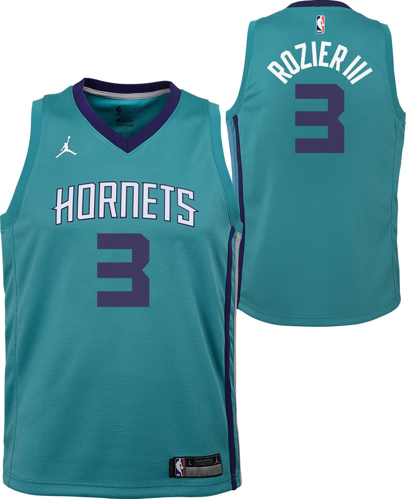Jordan Youth Charlotte Hornets Terry Rozier 3 Swingman Basketball Jersey - JS231 