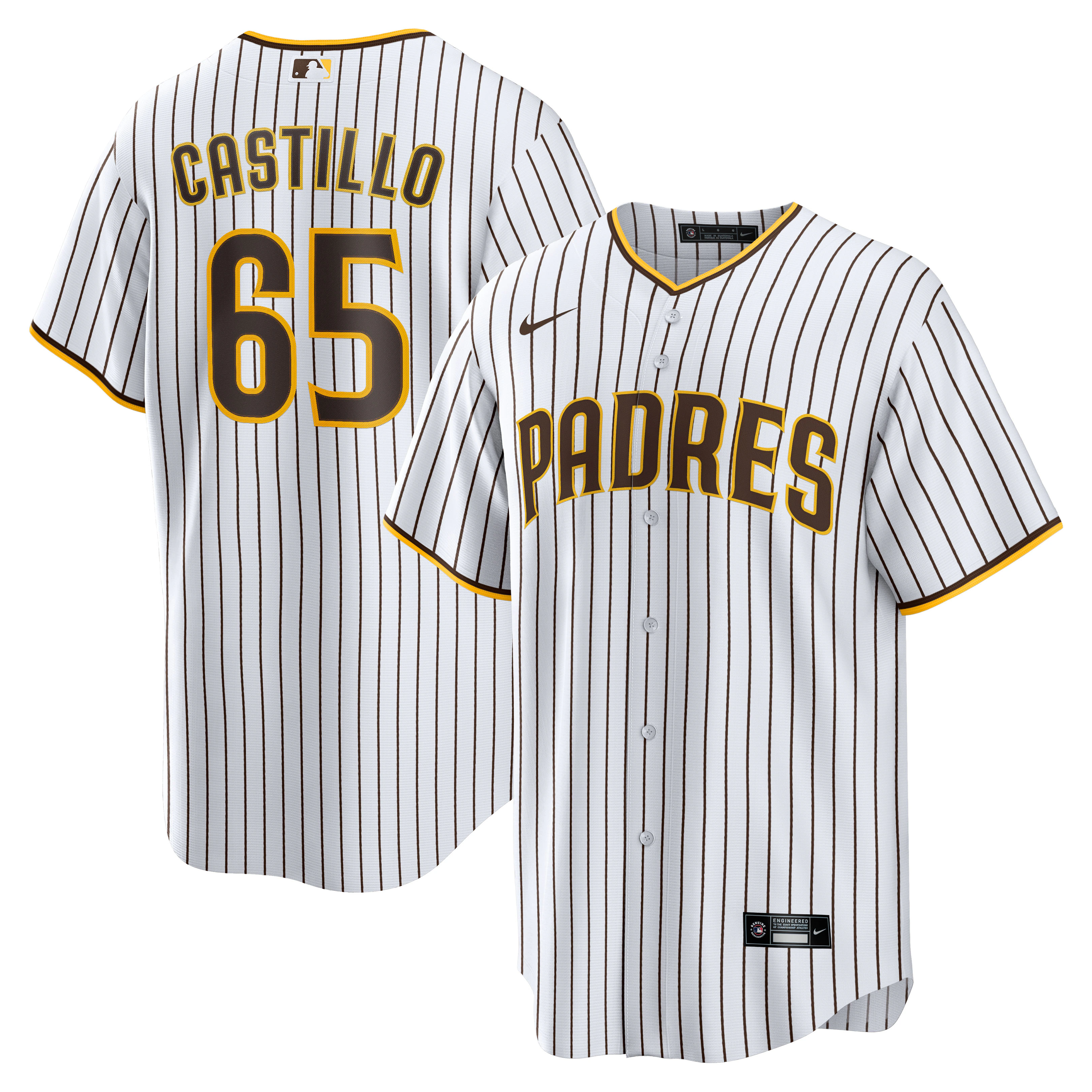 JosÃƒÆ’Ã‚Â© Castillo San Diego Padres Home Replica Player Baseball Jersey - White