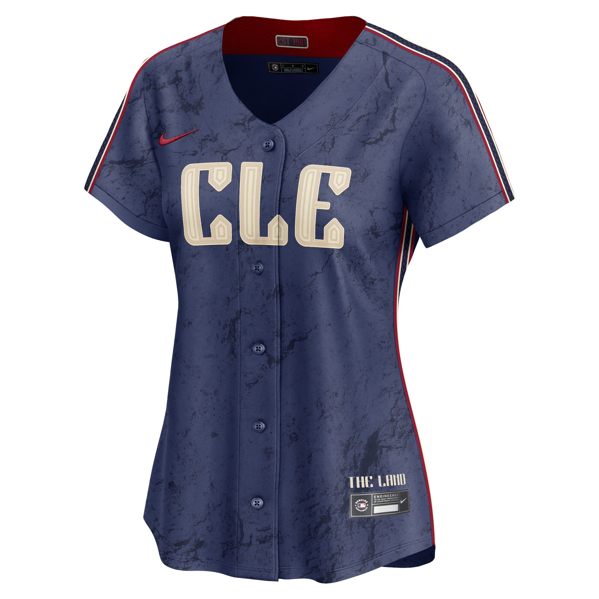 Alternative view of Jos Cleveland Guardians Women's 2024 City Connect Limited Baseball Jersey - Navy