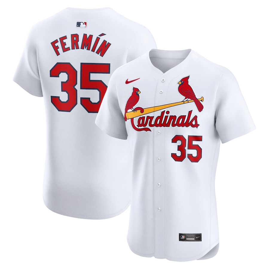 José Fermín 35 St. Louis Cardinals Home Elite Player Men Baseball Jersey - White 