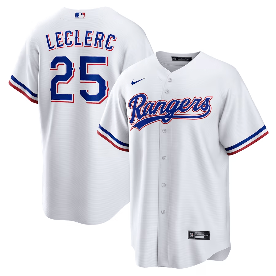 José Leclerc 25 Texas Rangers Home Men Baseball Jersey - White - JS969 