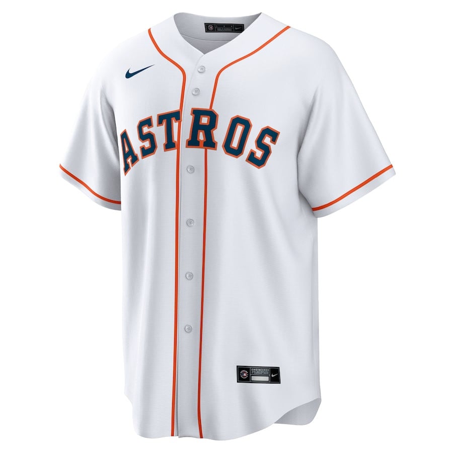 Alternative view of Jose Abreu 79 Houston Astros Home Men Baseball Jersey - White