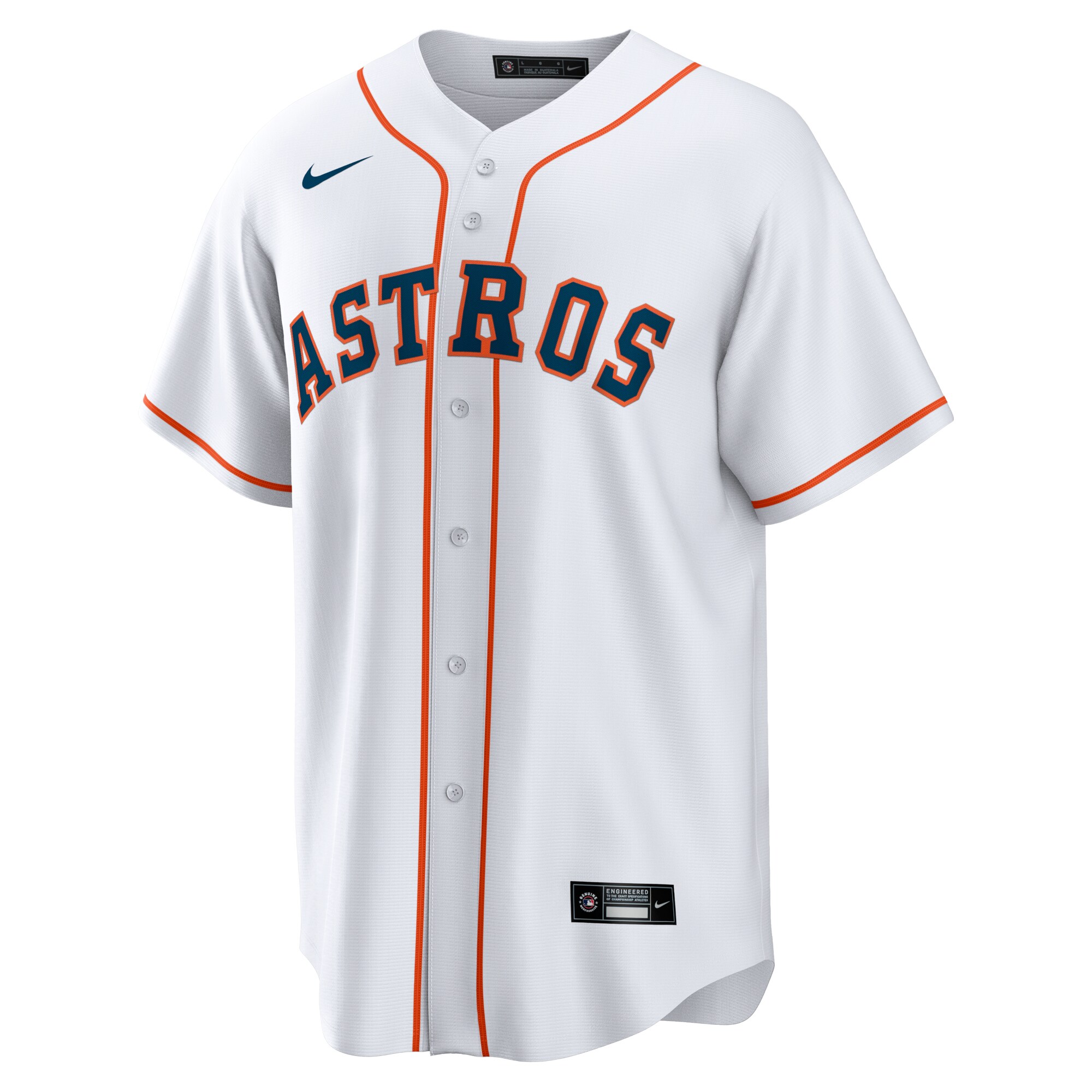 Alternative view of Jose Abreu Houston Astros Home Replica Player Baseball Jersey - White