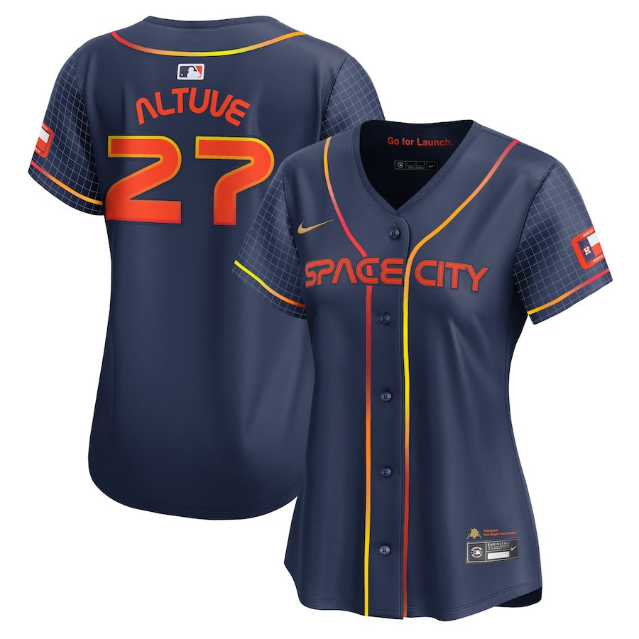 Jose Altuve 27 Houston Astros City Connect Limited Women Baseball Jersey - Navy 