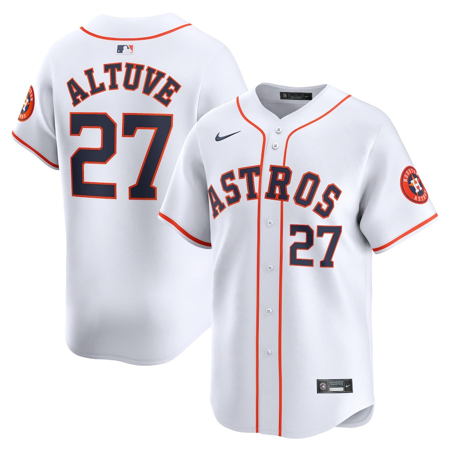 Jose Altuve 27 Houston Astros Home Limited Player Men Baseball Jersey - White