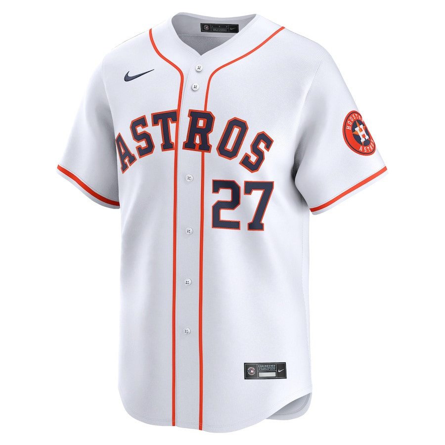 Alternative view of Jose Altuve 27 Houston Astros Home Limited Player Men Baseball Jersey - White