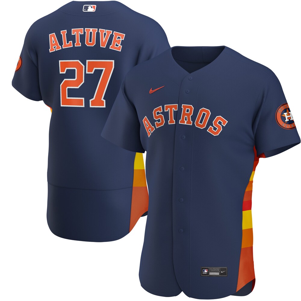 Jose Altuve Houston Astros Alternate 2020 Player Baseball Jersey - Navy