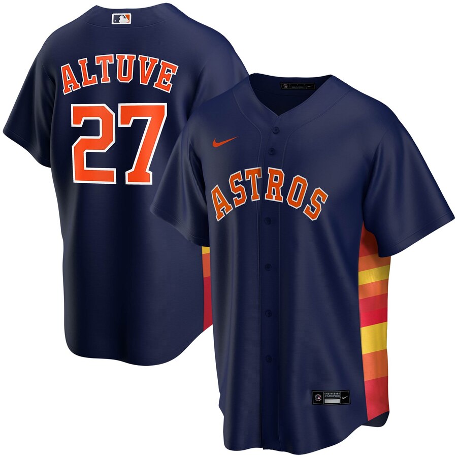 Jose Altuve Houston Astros Alternate 2020 Replica Player Baseball Jersey ÃƒÂ¢Ã¢â€šÂ¬Ã¢â‚¬Å“ Navy
