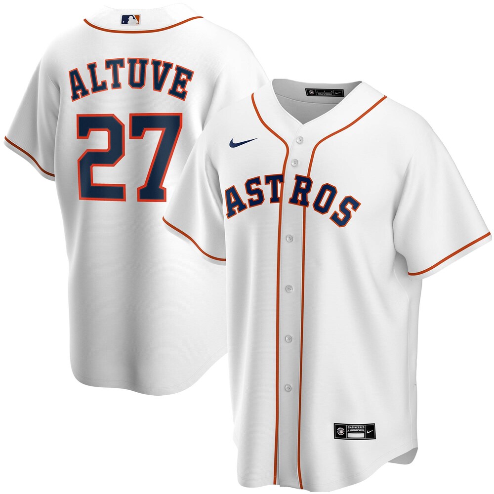Jose Altuve Houston Astros Home 2020 Player Baseball Jersey - White Color