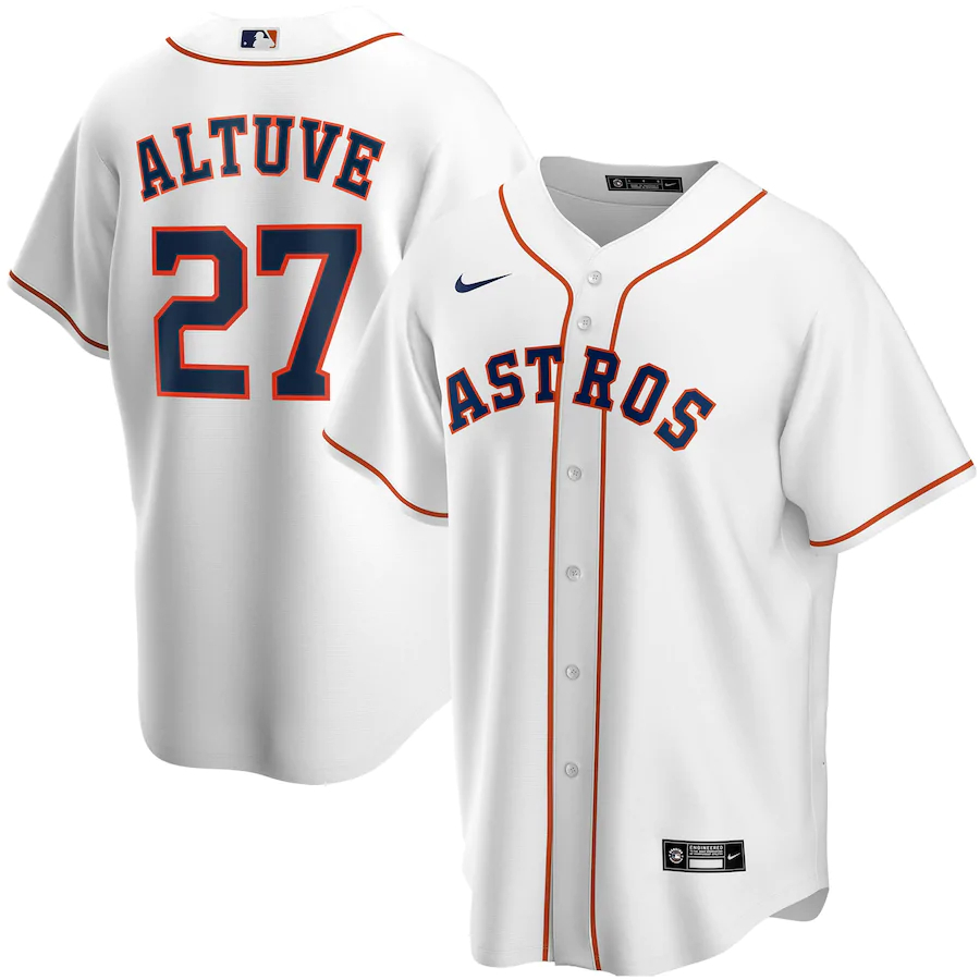 Jose Altuve Houston Astros Home 2020 Replica Player Baseball Jersey ÃƒÂ¢Ã¢â€šÂ¬Ã¢â‚¬Å“ White