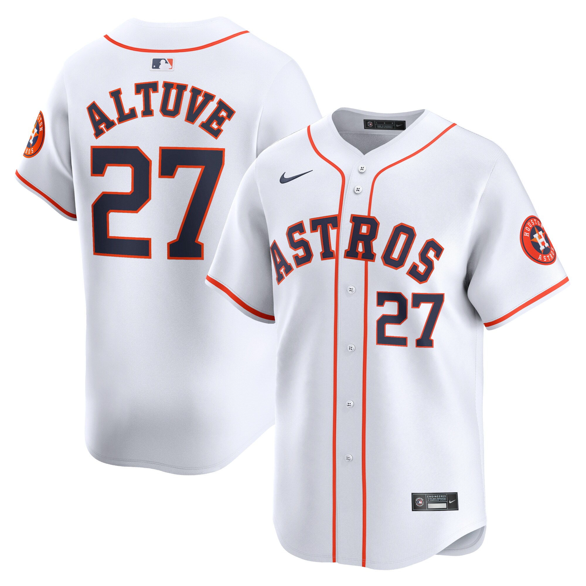 Jose Altuve Houston Astros Home Limited Player Baseball Jersey - White