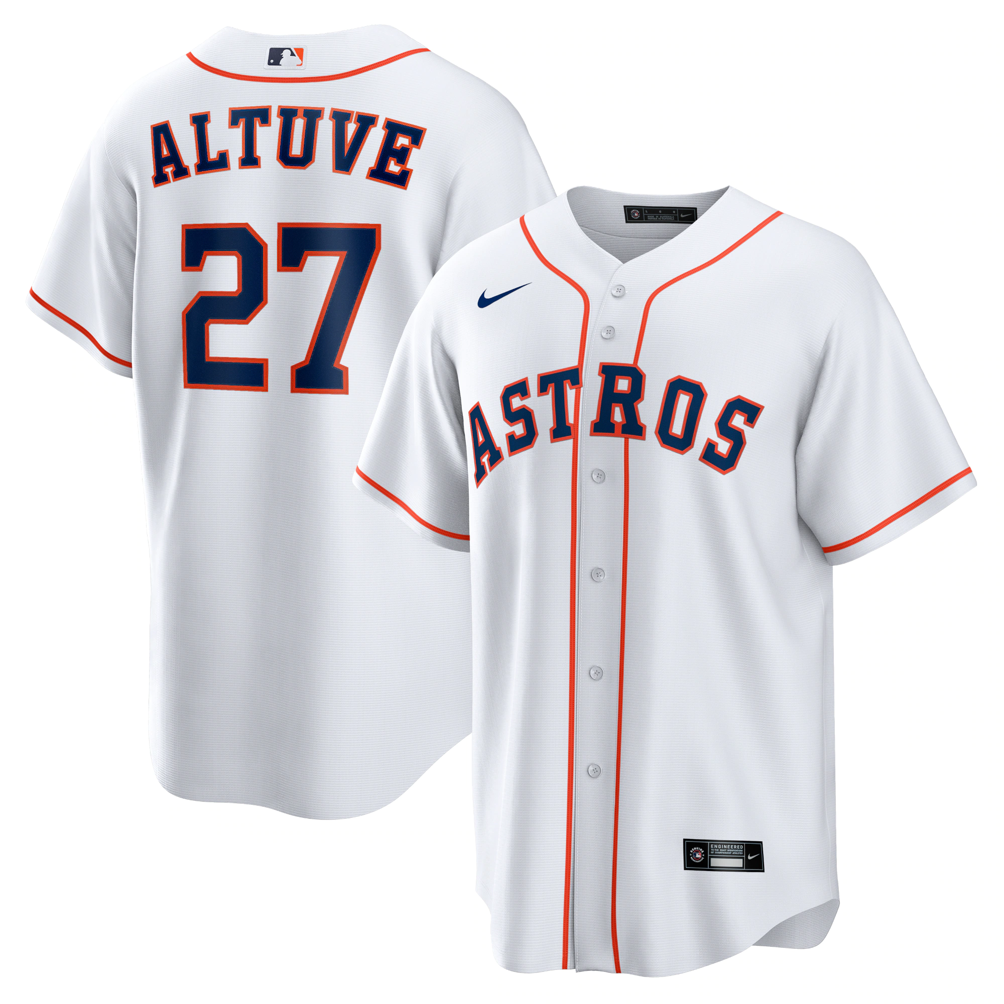 Jose Altuve Houston Astros Home Replica Player Name Baseball Jersey – White