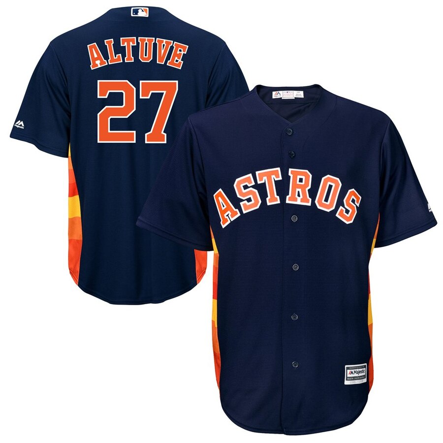 Jose Altuve Houston Astros Majestic Big And Tall Cool Base Player Baseball Jersey - Navy