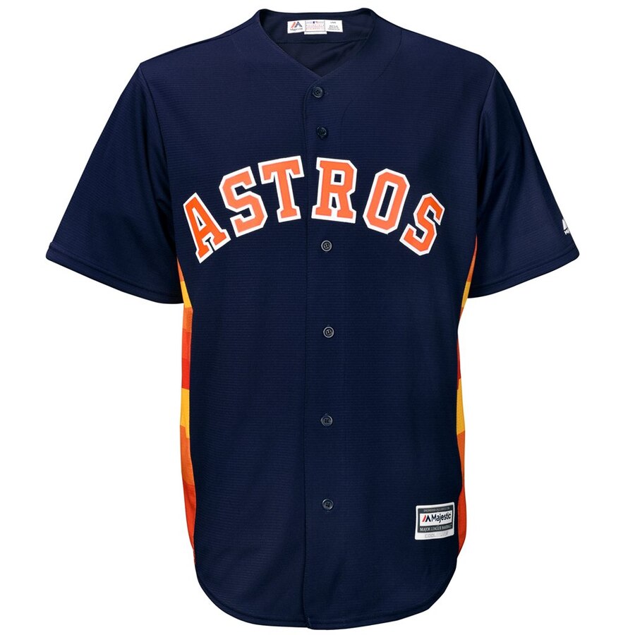 Alternative view of Jose Altuve Houston Astros Majestic Big And Tall Cool Base Player Baseball Jersey - Navy
