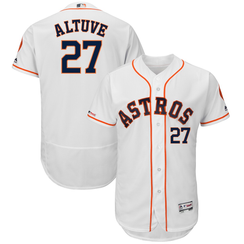 Jose Altuve Houston Astros Majestic Home Flex Base Collection Player Baseball Jersey - White
