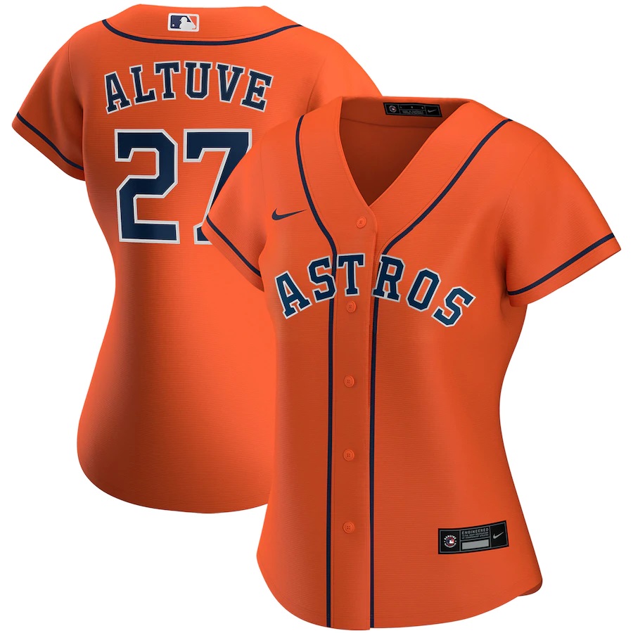 Jose Altuve Houston Astros Women's Alternate 2020 Replica Player Baseball Jersey ÃƒÂ¢Ã¢â€šÂ¬Ã¢â‚¬Å“ Orange