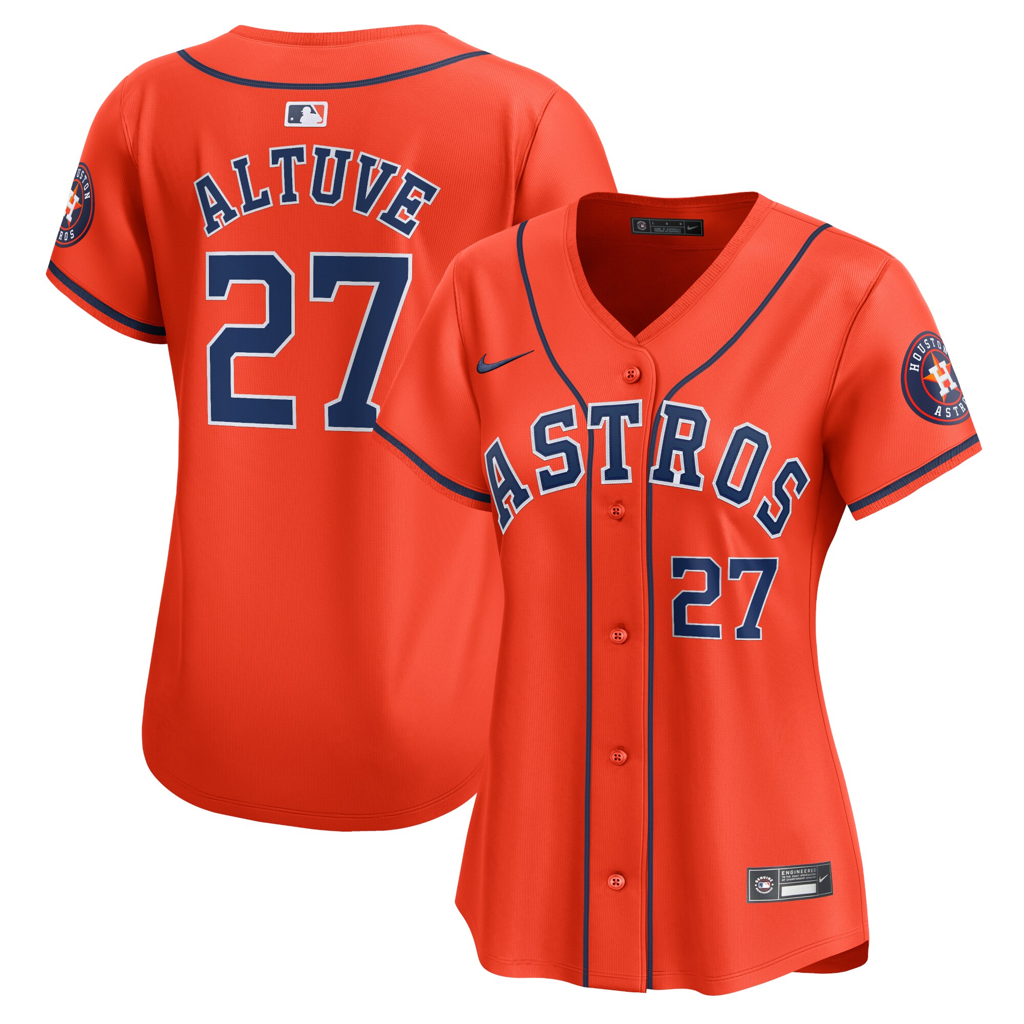 Jose Altuve Houston Astros Women's Alternate Limited Player Baseball JerseyÃƒâ€šÃ‚Â ÃƒÂ¢Ã¢â€šÂ¬Ã¢â‚¬Å“ Orange