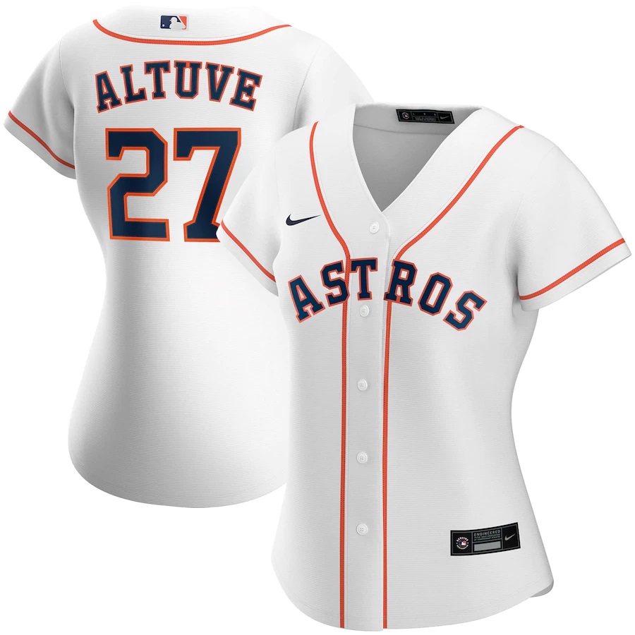 Jose Altuve Houston Astros Women's Home 2020 Replica Player Baseball Jersey ÃƒÂ¢Ã¢â€šÂ¬Ã¢â‚¬Å“ White